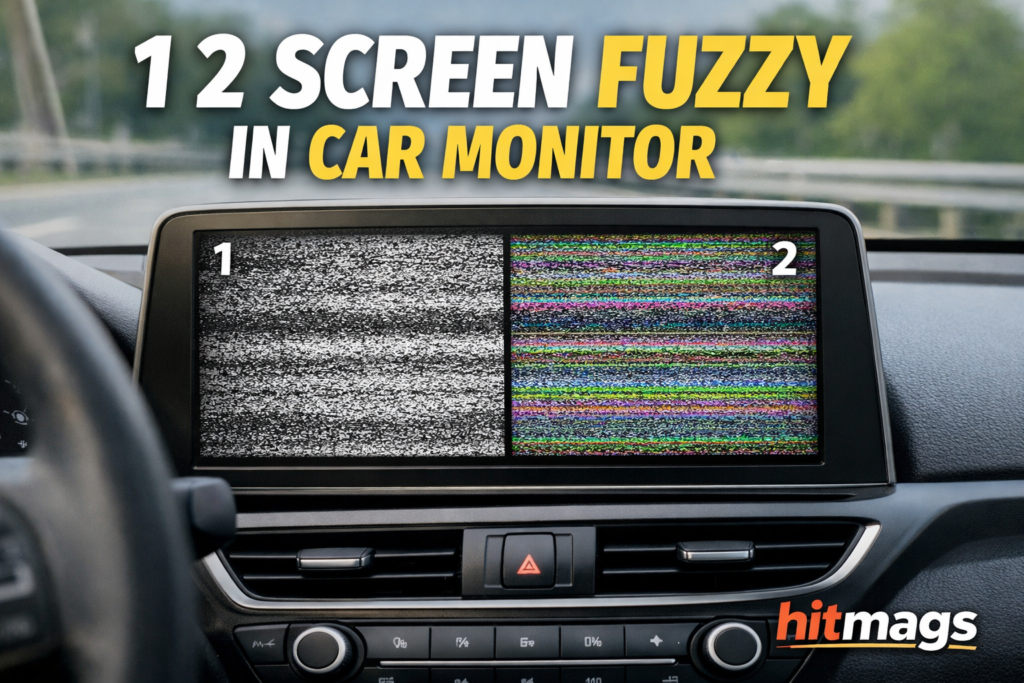 1 2 screen fuzzy in car monitor
